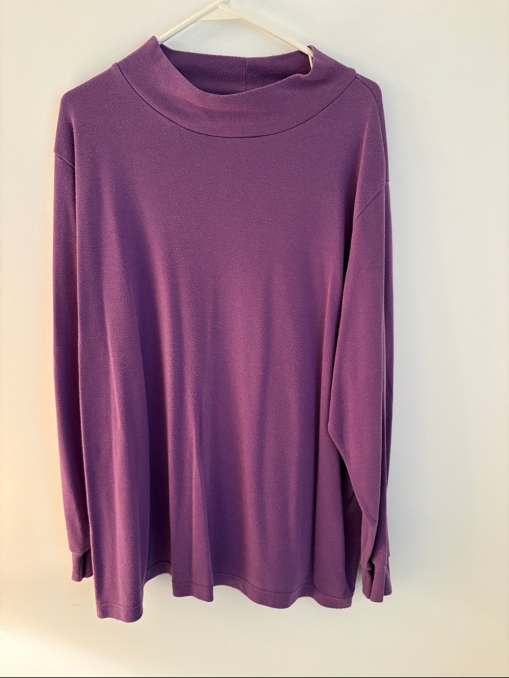 Only Long Sleeve Mock Neck Top - Purple